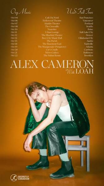 Alex Cameron concert tour poster 2026